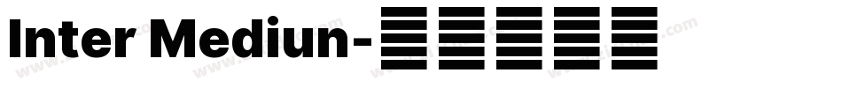 Inter Mediun字体转换